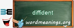 WordMeaning blackboard for diffident